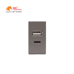 Hạt ổ cắm USB - Màu ghi