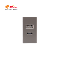 Hạt ổ cắm USB - Màu ghi