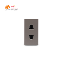 Hạt ổ cắm đơn - Màu ghi 