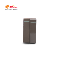 Hạt công tắc đôi 1 chiều 16A - Màu ghi