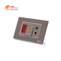 Hạt công tắc 2 cực 20A - Màu ghi 