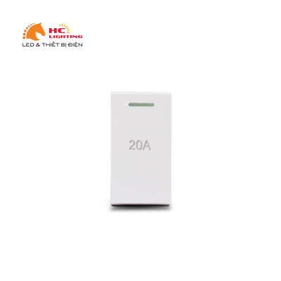 Hạt công tắc 2 cực 20A - Màu trắng 