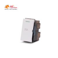 Hạt công tắc 2 cực 20A - Màu trắng 