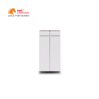 Hạt công tắc đôi 1 chiều 16A - Màu trắng