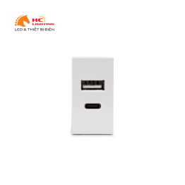 Hạt ổ cắm USB, màu trắng