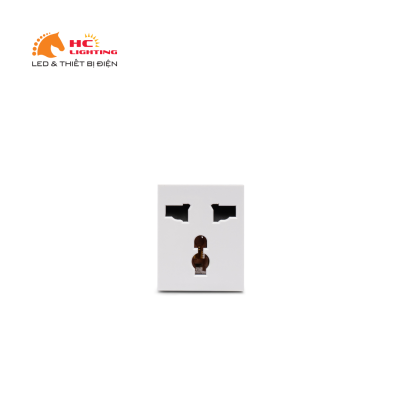 Hạt ổ cắm đơn 3 chấu 16A - Màu trắng 