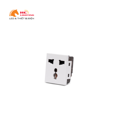 Hạt ổ cắm đơn 3 chấu 16A - Màu trắng 
