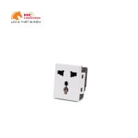 Hạt ổ cắm đơn 3 chấu 16A - Màu trắng 