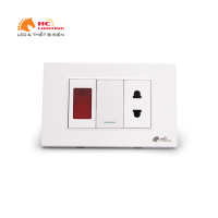 Hạt ổ cắm đơn 3 chấu 16A - Màu trắng 