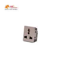 Hạt ổ cắm đơn 3 chấu 16A - Màu vàng 