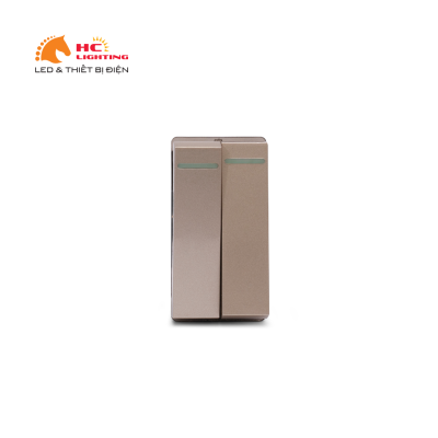 Hạt công tắc đôi 1 chiều 16A - Màu vàng 