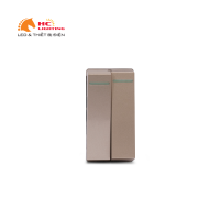 Hạt công tắc đôi 1 chiều 16A - Màu vàng 