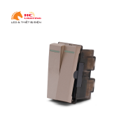 Hạt công tắc đôi 1 chiều 16A - Màu vàng 