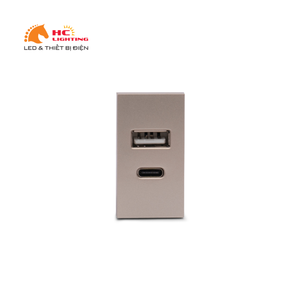 Hạt ổ cắm USB - Màu vàng 