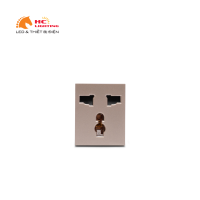 Hạt ổ cắm đơn 3 chấu 16A - Màu vàng 