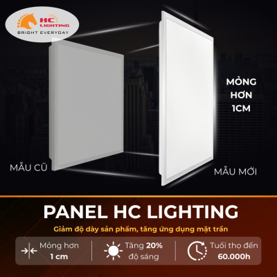 THÔNG BÁO: THAY ĐỔI KÍCH THƯỚC ĐỘ DÀY SẢN PHẨM PANEL HC LIGHTING