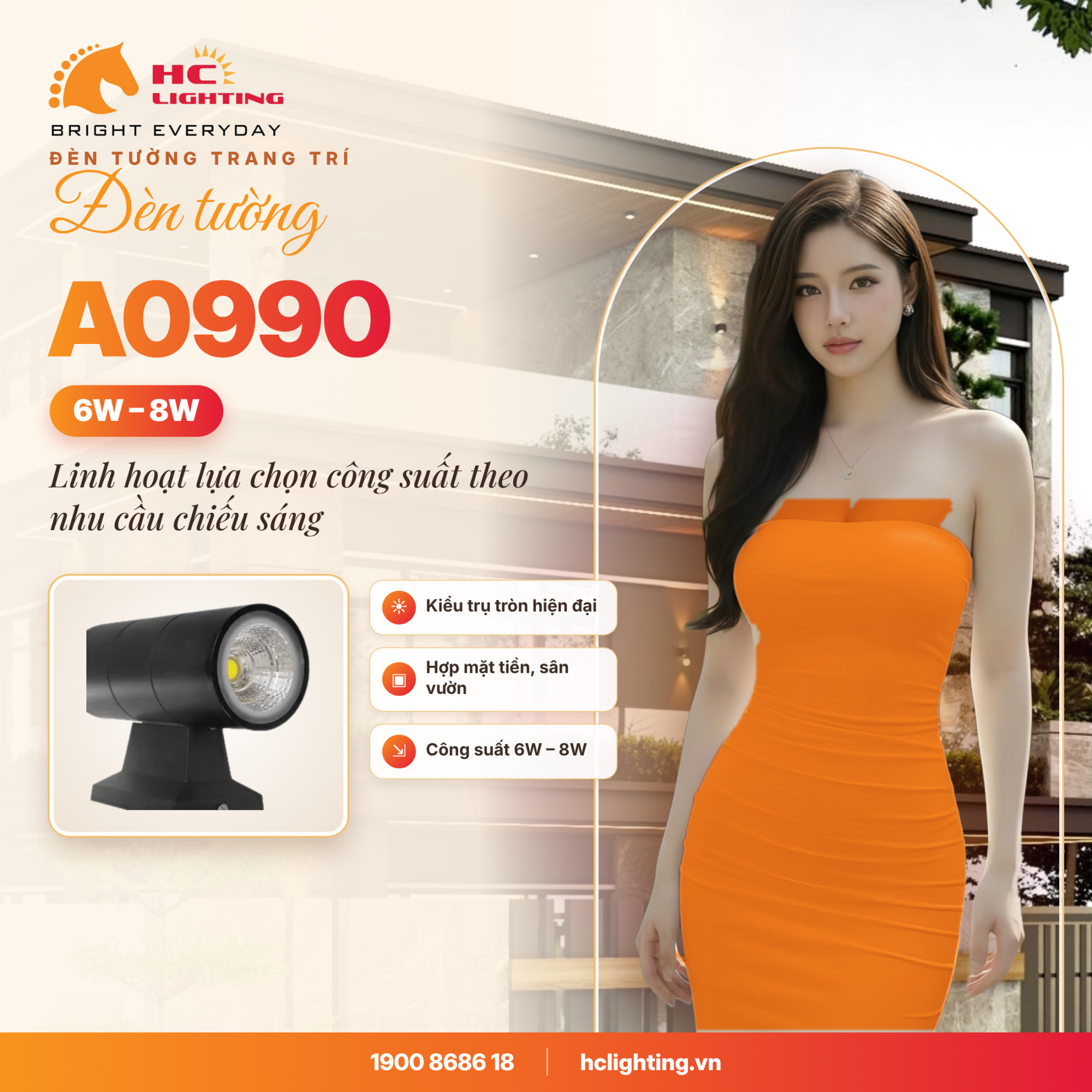 ĐÈN TƯỜNG TRANG TRÍ HC LIGHTING – ĐIỂM NHẤN ÁNH SÁNG, NÂNG TẦM KHÔNG GIAN SỐNG