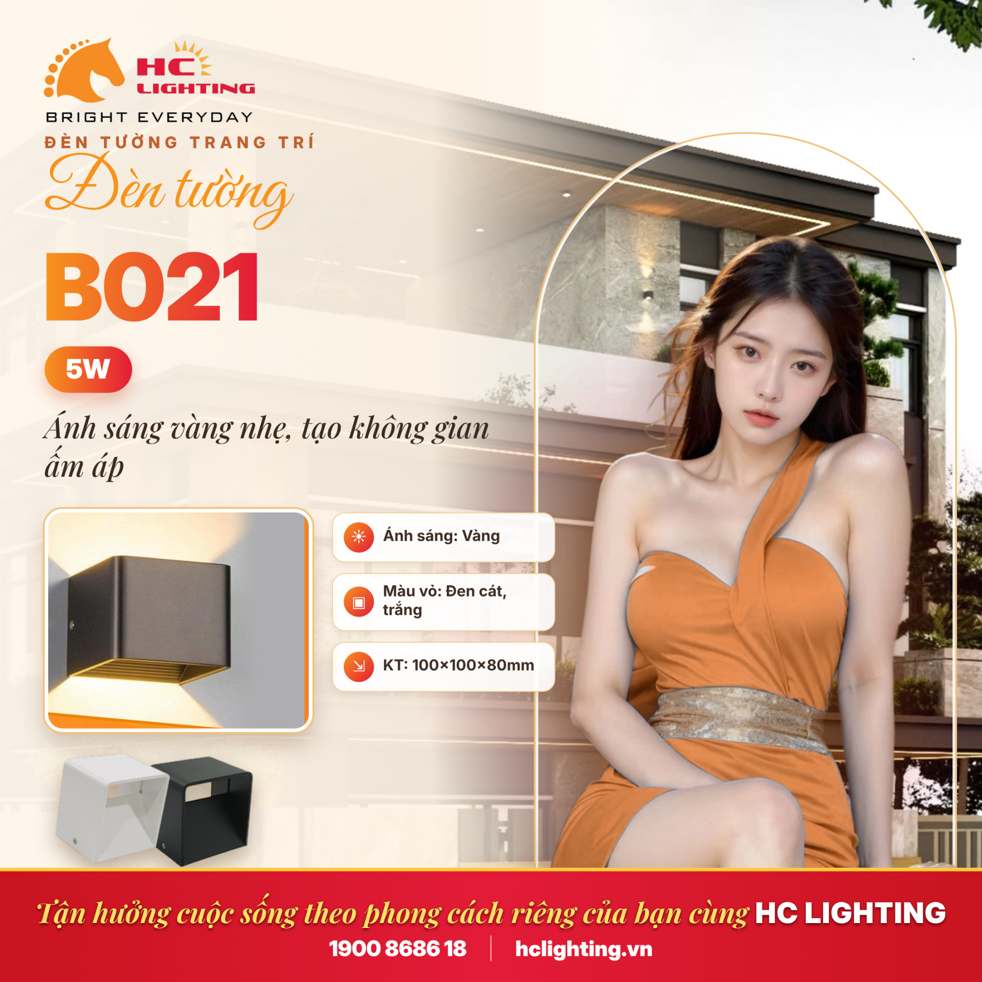 ĐÈN TƯỜNG TRANG TRÍ HC LIGHTING – ĐIỂM NHẤN ÁNH SÁNG, NÂNG TẦM KHÔNG GIAN SỐNG