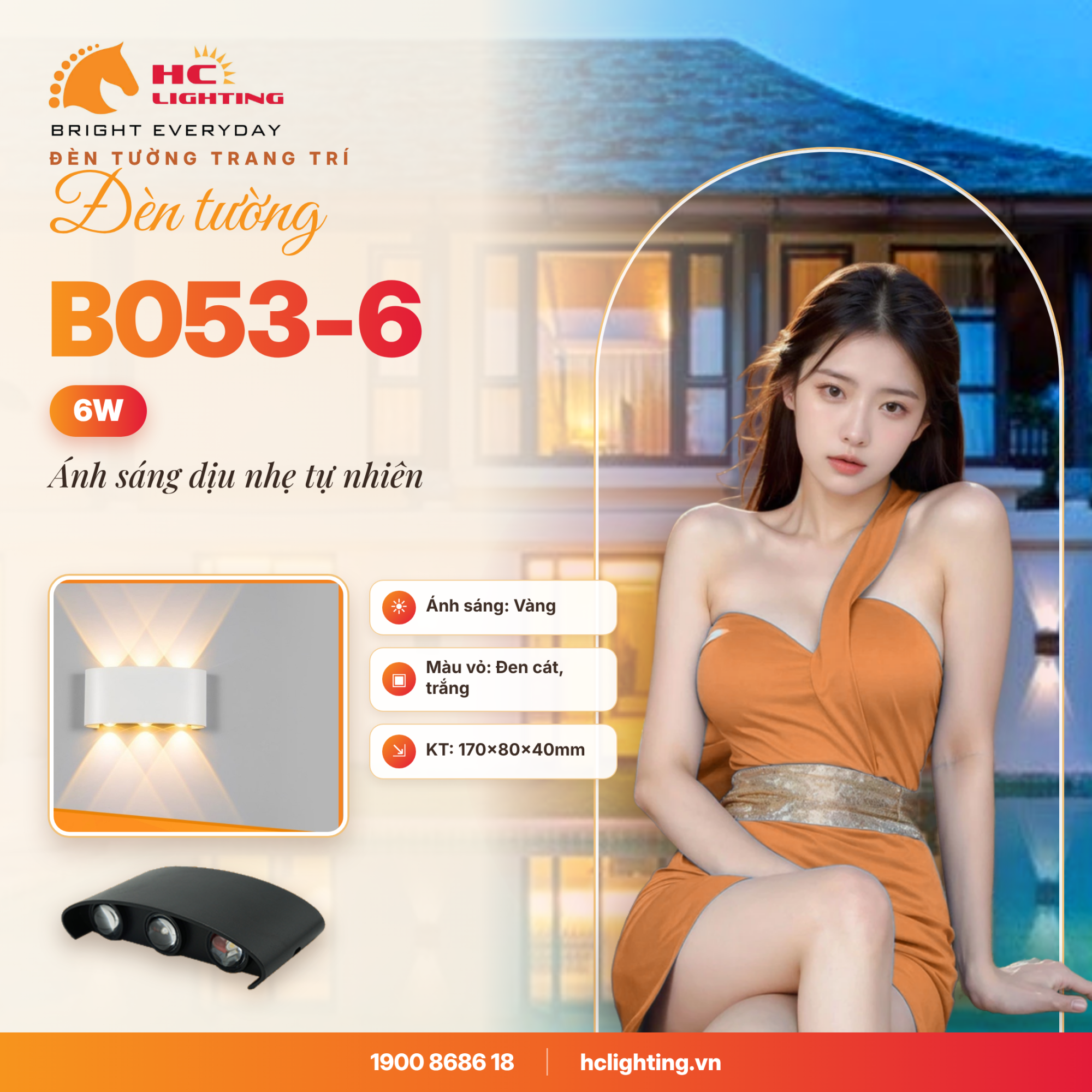 ĐÈN TƯỜNG TRANG TRÍ HC LIGHTING – ĐIỂM NHẤN ÁNH SÁNG, NÂNG TẦM KHÔNG GIAN SỐNG