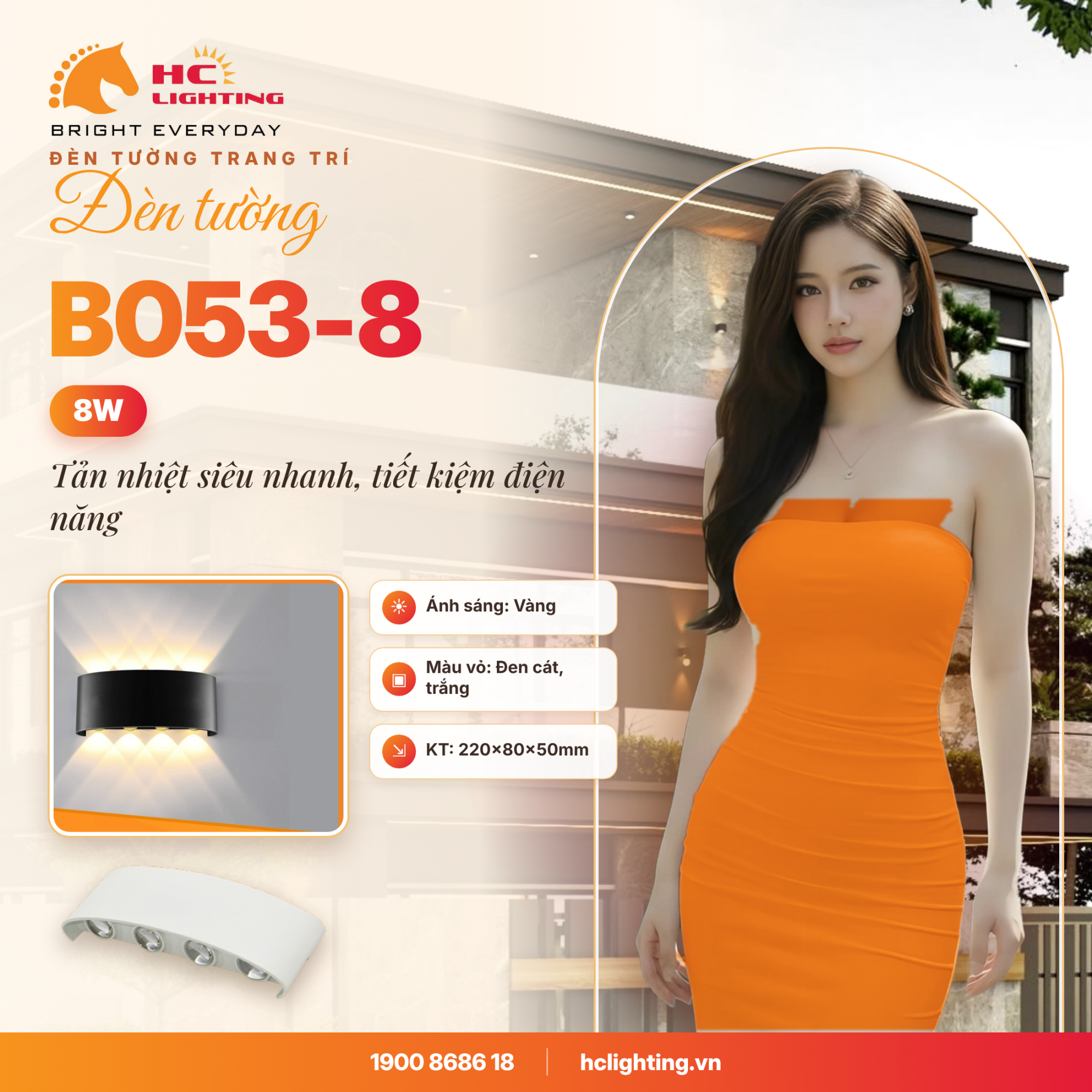 ĐÈN TƯỜNG TRANG TRÍ HC LIGHTING – ĐIỂM NHẤN ÁNH SÁNG, NÂNG TẦM KHÔNG GIAN SỐNG