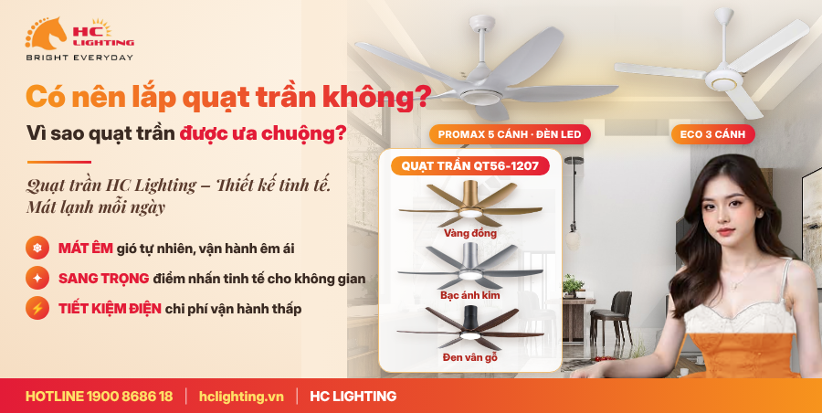 Có nên lắp quạt trần 6 cánh không? Vì sao quạt trần được ưa chuộng?
